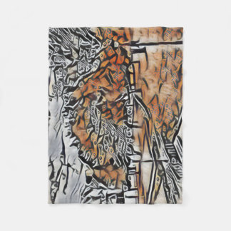 公園の紅葉 フリースブランケット