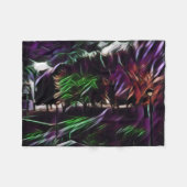 公園の紅葉 フリースブランケット (正面(横))