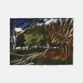 公園の紅葉 フリースブランケット (正面(横))