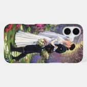 公園の美しいカップル iPhoneケース (裏面横)