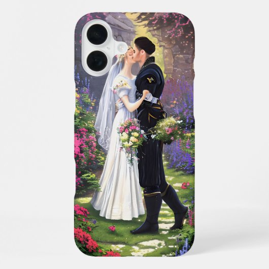 公園の美しいカップル iPhoneケース (裏面)
