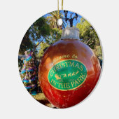 公園の聖降誕祭お目出とう! セラミックオーナメント (左)