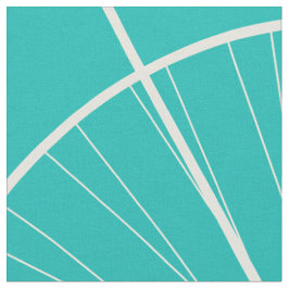 公園の自転車のヴィンテージの青い日 ファブリック