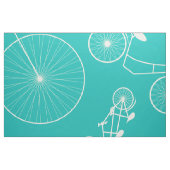 公園の自転車のヴィンテージの青い日 ファブリック (ファットクウォーター)