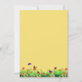 公園の誕生日パーティーでのピクニック 招待状 (裏面)