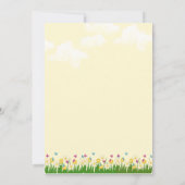 公園の誕生日パーティーでのピクニック 招待状 (裏面)