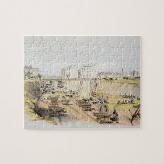 公園の通りの近くの擁壁を造ること、Camd ジグソーパズル (横)