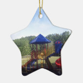 公園の運動場 セラミックオーナメント (左)