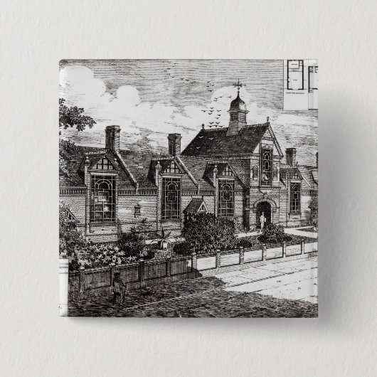 公園の道、「建物のニュースからのHampstead、 缶バッジ (正面)