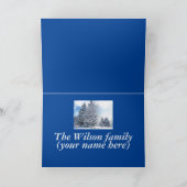 公園の雪に覆われた木々/あなたにとって幸せな休日 シーズンカード (内部)