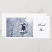 公園の雪 – ありがとう サンキューカード (正面/裏面)