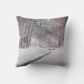 公園の雪 クッション (裏面)