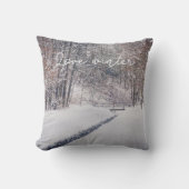 公園の雪 クッション (正面)