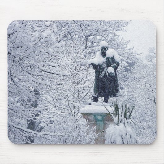 公園の雪 マウスパッド (正面)