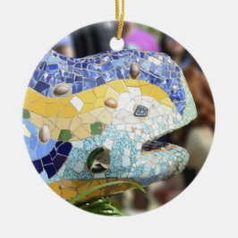 公園のGuellのドラゴンのオーナメント セラミックオーナメント