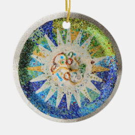 公園のGuellのモザイクオーナメント セラミックオーナメント