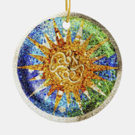 公園のGuellのモザイクオーナメント セラミックオーナメント