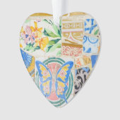 公園のGuellのモザイク オーナメント (正面)