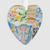 公園のGuellのモザイク オーナメント (正面)