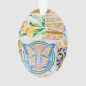 公園のGuellのモザイク オーナメント (裏面)