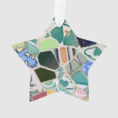 公園のGuellのモザイク オーナメント (裏面)