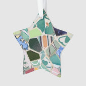 公園のGuellのモザイク オーナメント (正面)