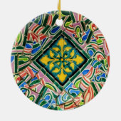 公園のGuellのモザイク セラミックオーナメント (裏面)