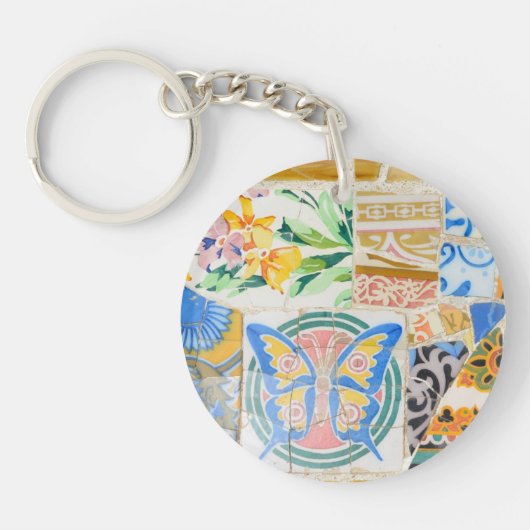公園のGuellのモザイクkeychain キーホルダー (正面)