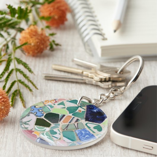 公園のGuellのモザイクkeychain キーホルダー (正面右)