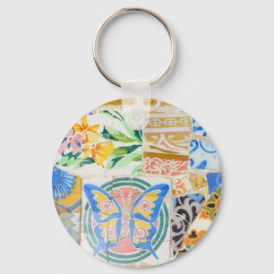 公園のGuellのモザイクKeychain キーホルダー