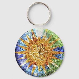 公園のGuellのモザイクKeychain キーホルダー