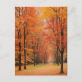 公園を散歩するカラフル秋は永遠の芸術 ポストカード (正面)