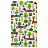 公園を散歩するダックスフント スモールペーパーバッグ (正面)