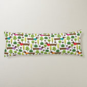 公園を散歩するダックスフント ボディピロー (裏面)