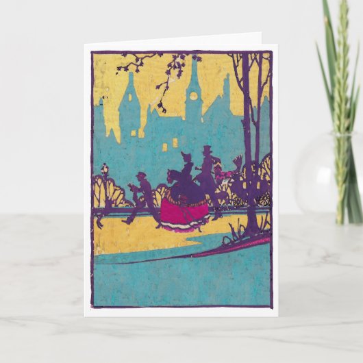 公園を散歩する シーズンカード (正面)