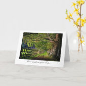 公園を散歩する – 旅の幸運 カード (黄色い花)