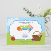 公園ピクニックパーティー 招待状 (スタンド正面)