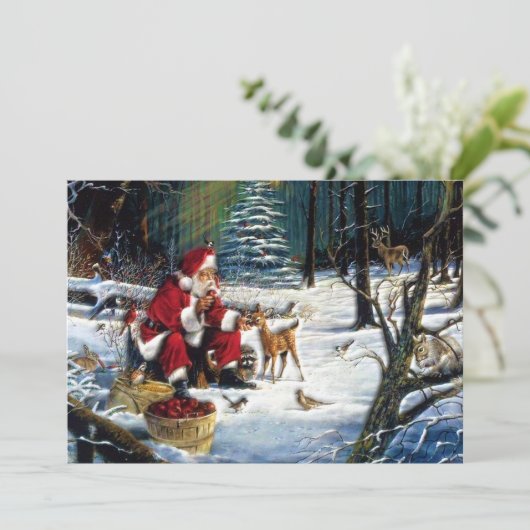 公園伝統的のクリスマスサンタ シーズンカード (スタンド正面)