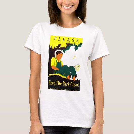 公園保を清潔に Tシャツ (正面)