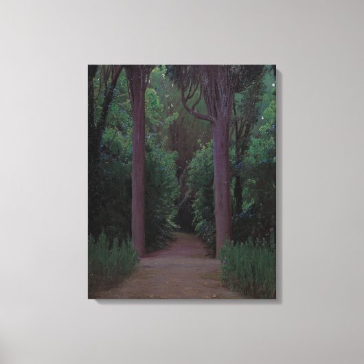 公園内のパス(サンティアゴ・ルシニョル著) キャンバスプリント (正面)