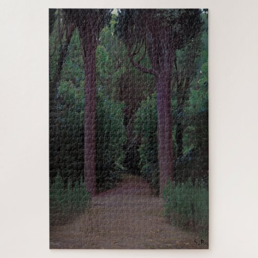 公園内のパス（サンティアゴ・ルシニョル著） ジグソーパズル (縦)