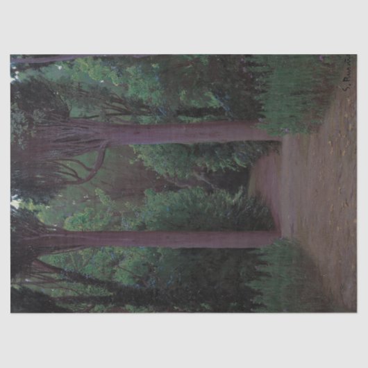 公園内のパス(サンティアゴ・ルシニョル著) 薄葉紙 (正面)