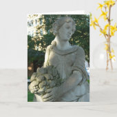公園内の像 カード (黄色い花)