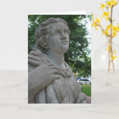 公園内の像 カード (黄色い花)