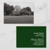 公園景観（暖かい色調のBW） 名刺 (正面/裏面)