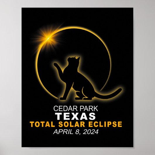 公園皆既食太陽の2024年4月8日 ポスター (正面)