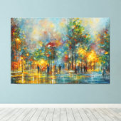 公園絵を描の歩く キャンバスプリント (インサイチュ (ウッドフロア))