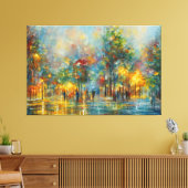 公園絵を描の歩く キャンバスプリント (インサイチュ (リビング))