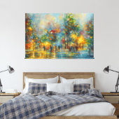 公園絵を描の歩く キャンバスプリント (インサイチュ (寝室))
