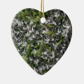 公園葉の自然パターンの茂みの春 セラミックオーナメント (右)